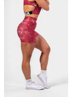 Pantaloni scurți HAMMIES 615 RED Nebbia cu talie înaltă de 5 inci