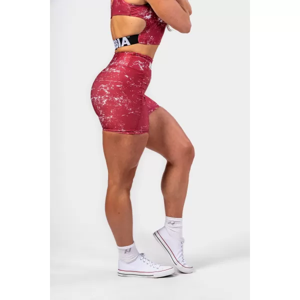  Pantaloni scurți HAMMIES 615 RED Nebbia cu talie înaltă de 5 inci 
