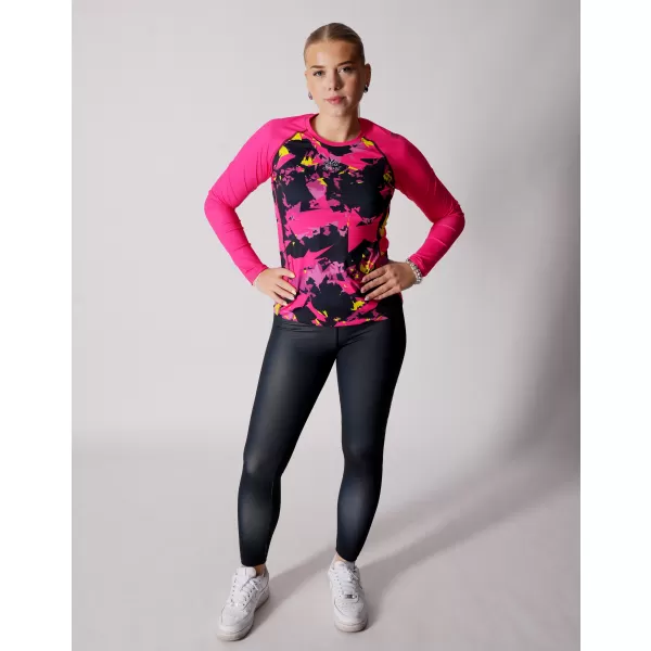  Tricou funcțional pentru femei cu mâneci lungi premium ALTISPORT VOJ/ALW110TR03 ROZ -BLACK 