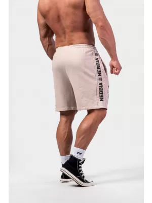 Pantaloni scurti de trening spalati LEGEND 786 LIGHT GREY Nebbia
