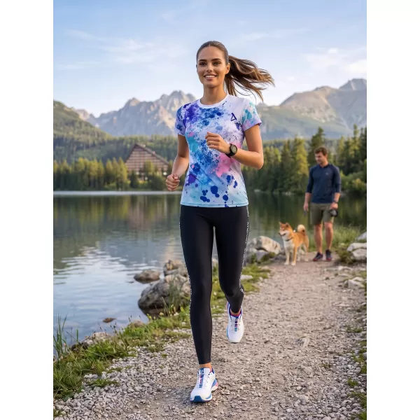  Tricou funcțional premium pentru femei ALTISPORT VOJ/ALW055TR01 VIOLET/ALBASTRU 