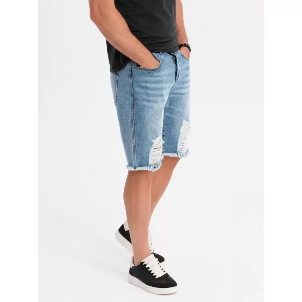  Pantaloni scurţi OMBRE OM-SRDS-0157 ALBASTRU DESCHIS 