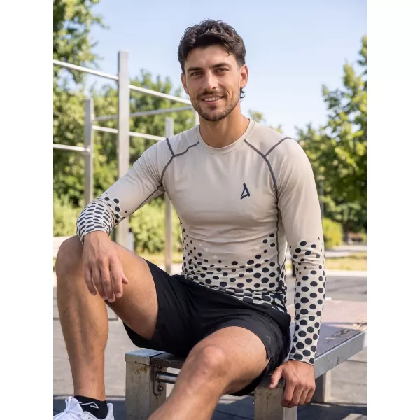  Tricou de compresie funcțională pentru bărbați cu premium cu mânecă lungă ALTISPORT VOJ/ALM109TR03 MARO DESCHIS 