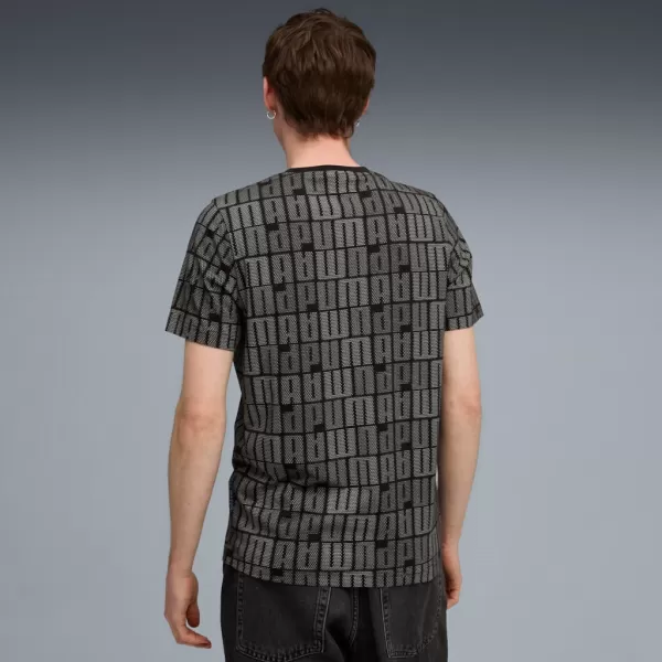  Tricou pentru bărbați PUMA ESS LOGO LAB AOP TEE 688185-01 NEGRU 