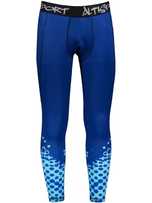 Jambiere sport lungi premium pentru bărbați ALTISPORT VOJ/ALM109LEG01 ALBASTRU REGAL