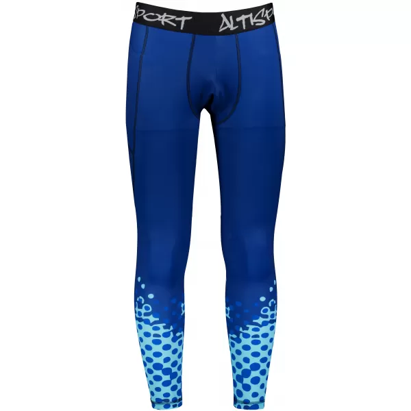  Jambiere sport lungi premium pentru bărbați ALTISPORT VOJ/ALM109LEG01 ALBASTRU REGAL 