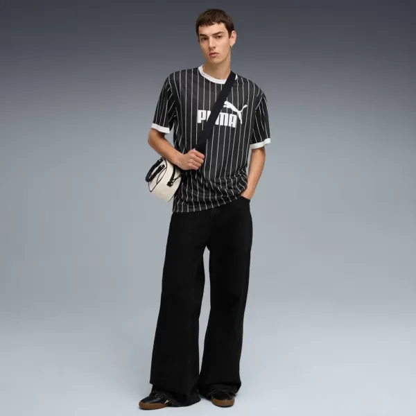  Tricou pentru bărbați PUMA ESS STRIPED JERSEY 688263-01 NEGRU 
