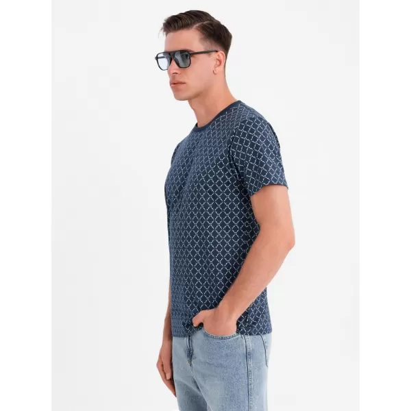  Cămaşă OMBRE OM-TSFP-0250 ALBASTRU MARIN 