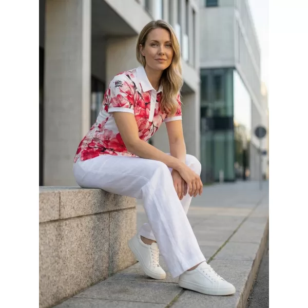  Tricou funcțional pentru femei cu guler premium ALTISPORT VOJ/ALW102TR05 ROZ/ALB 