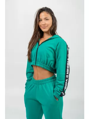 Hanorac crop ICONIC 254 VERDE Nebbia