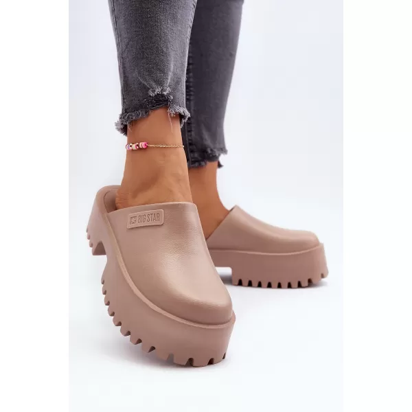  Papuci dama BIG STAR NN274016 BEJ Pantofi Big Star 