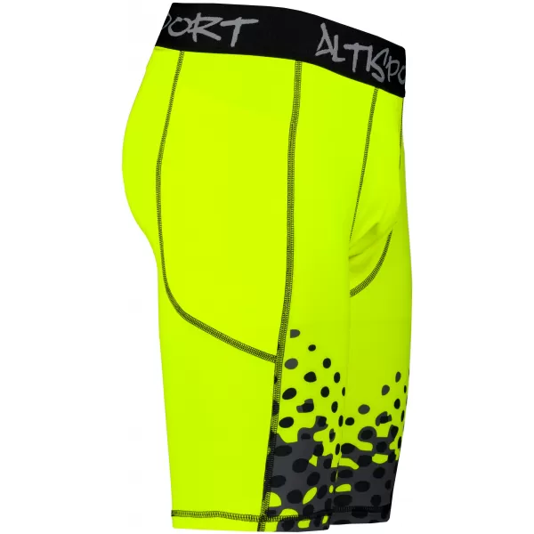  Jambiere sport pentru bărbați pe genunchii premium ALTISPORT VOJ/ALM109LEG02 GALBEN FLUO 