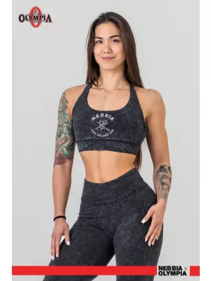 Sutien sport spalat cu suport mediu GOLDEN AGE 778 BLACK Nebbia