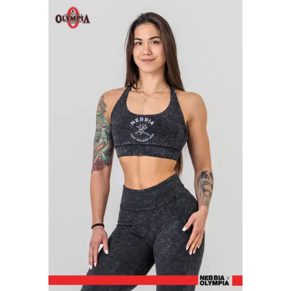  Sutien sport spalat cu suport mediu GOLDEN AGE 778 BLACK Nebbia 