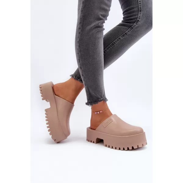  Papuci dama BIG STAR NN274016 BEJ Pantofi Big Star 