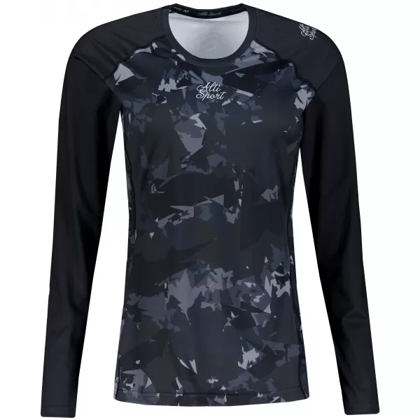 Tricou funcțional pentru femei cu mâneci lungi premium ALTISPORT VOJ/ALW110TR03 NEGRU 