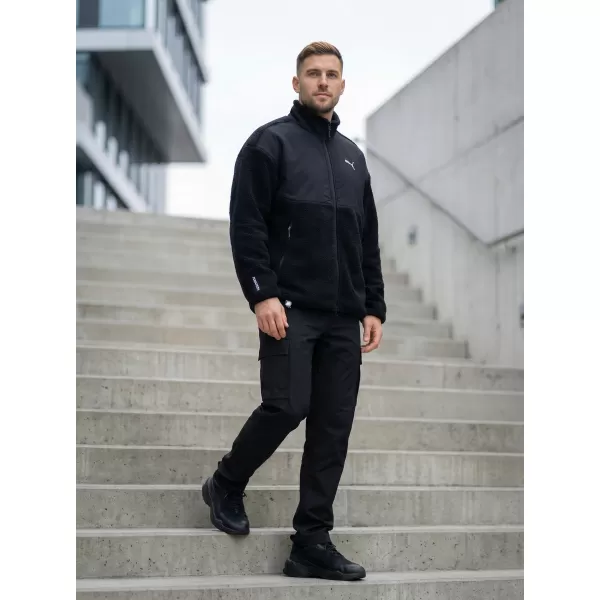  Jachetă pentru bărbați PUMA TECH SOFT TECH RELAXED SHERPA JACKET 632104-01 NEGRU 
