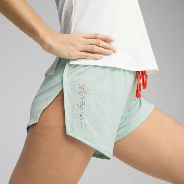  Pantaloni scurți pentru doamne PUMA EVRYDAY KNIT 3 SPLT SHRT ?W 526664_50 ALBASTRU PAȘNIC 
