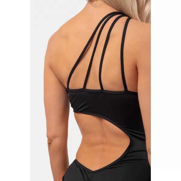  Monokini asimetric pe un umăr 459 BLACK Nebbia 