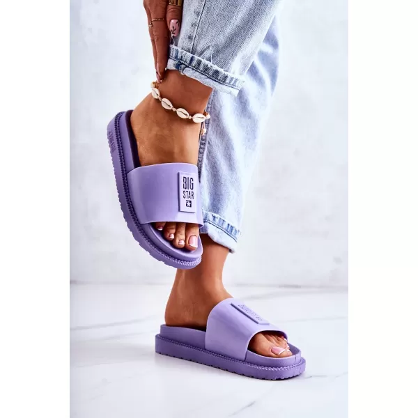  Papuci de modă pentru femei BIG STAR JJ274A304 PURPLE Big Star Pantofi 