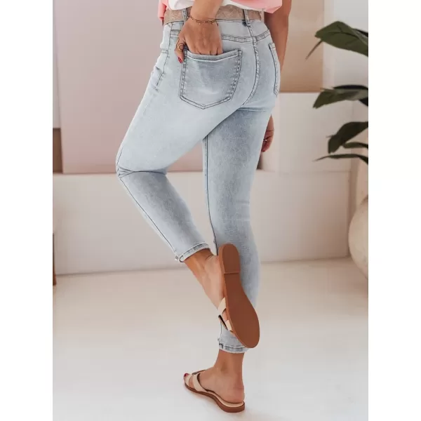  Pantalonii pentru doamne DSTREET MISSPEARL UY2709 ALBASTRU 
