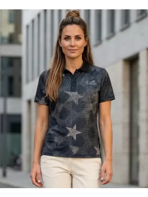 Tricou funcțional pentru femei cu guler premium ALTISPORT VOJ/ALW111TR05 STELE