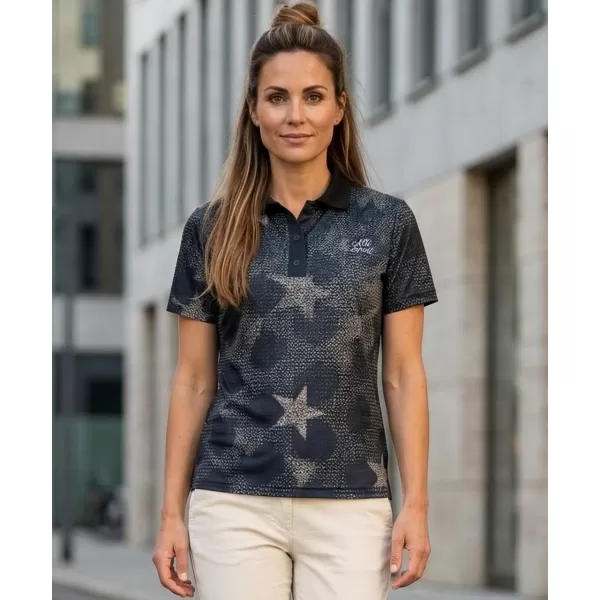  Tricou funcțional pentru femei cu guler premium ALTISPORT VOJ/ALW111TR05 STELE 