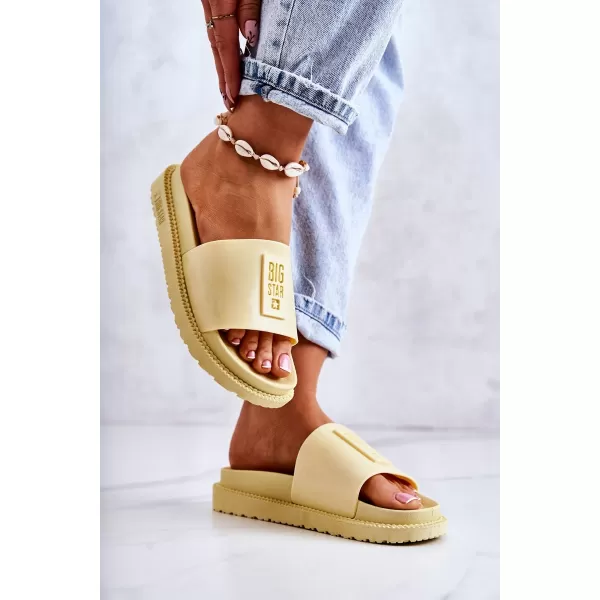  Papuci dama BIG STAR JJ274A305 GALBEN Pantofi Big Star 