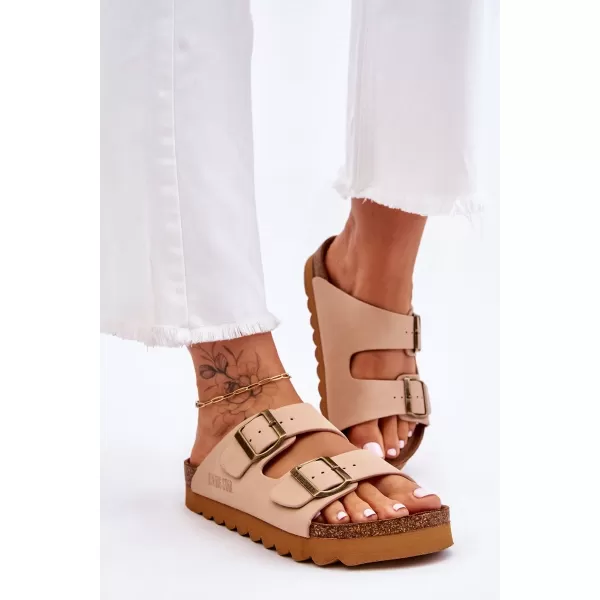  Papuci dama BIG STAR LL274745 BEJ Pantofi Big Star 