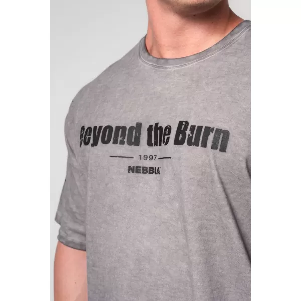  Tricou greu din bumbac spălat GRIND 370 LIGHT GREY Nebbia 