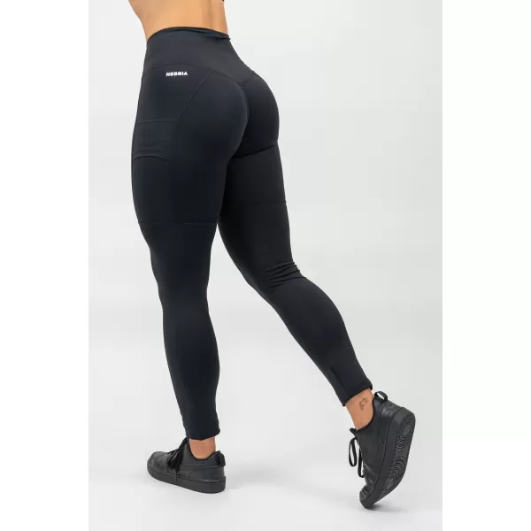  Jambiere cu talie înaltă LEG DAY GOALS 248 NEGRU Nebbia 