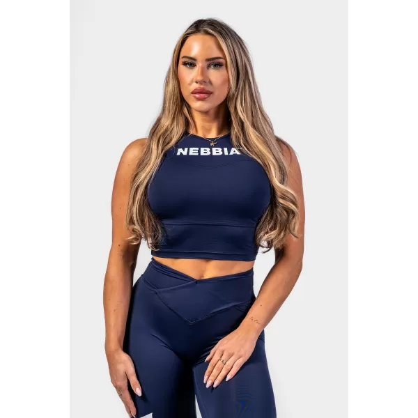  Crop top tank top GYM THERAPY 618 ALBASTRU ÎNCHIS Nebbia 