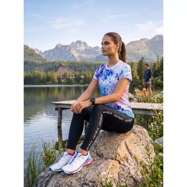  Tricou funcțional premium pentru femei ALTISPORT VOJ/ALW055TR01 VIOLET/ALBASTRU 