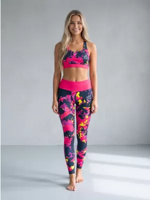 Premium de sutien sport funcțional pentru femei ALTISPORT VOJ/ALW110POD01 ROZ -BLACK