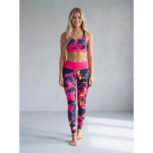  Premium de sutien sport funcțional pentru femei ALTISPORT VOJ/ALW110POD01 ROZ -BLACK 