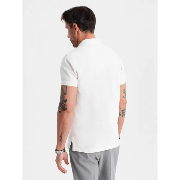  Tricou pentru bărbați OMBRE OM-POSS-0103 ECRU 