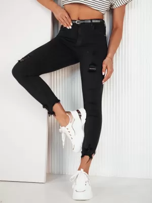 Pantalonii pentru doamne DSTREET FAROL UY1906 NEGRU