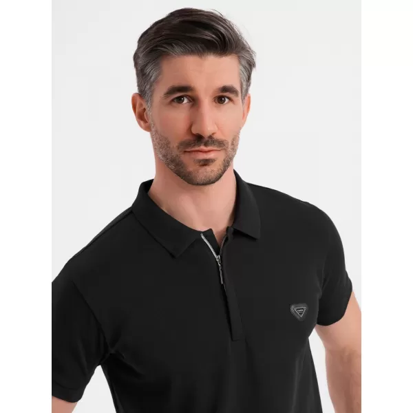  Tricou pentru bărbați OMBRE OM-POSS-0148 NEGRU 
