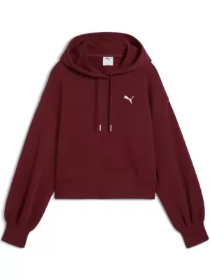 Panoul pentru doamne PUMA WARDROBE ESS RELAXED CROPPED HOODIE TR 629746-96 ROŞU
