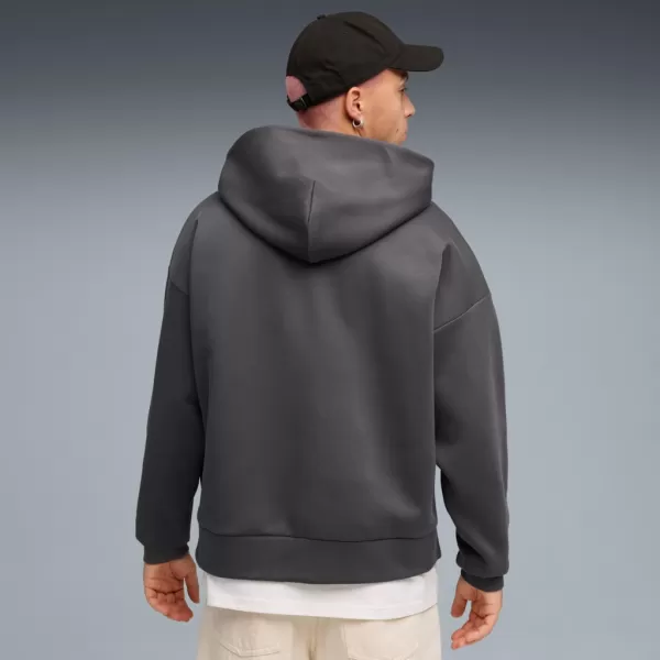  Panoul pentru bărbați PUMA WARDROBE ESS BOXY FULL-ZIP HOODIE DK 632066-44 GRI 
