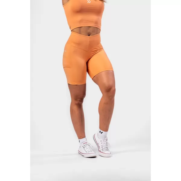  Pantaloni scurți de ciclism cu talie înaltă ELITE 467 ORANGE Nebbia 