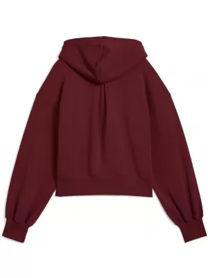 Panoul pentru doamne PUMA WARDROBE ESS RELAXED CROPPED HOODIE TR 629746-96 ROŞU