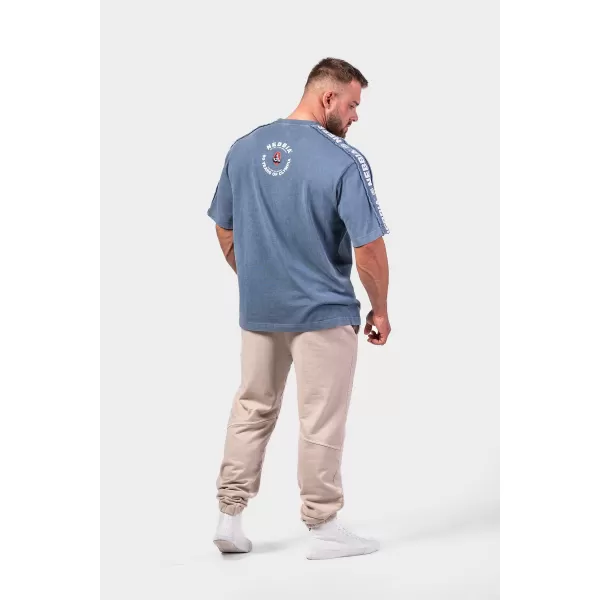  Tricou supradimensionat spalat GOLDEN AGE 790 BLUE Nebbia 