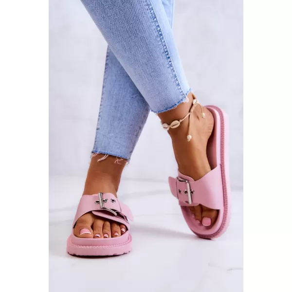  Papuci de moda dama BIG STAR JJ274A308 ROZ Pantofi Big Star 