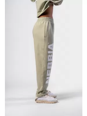Pantaloni de trening largi largi BOYFRIEND STYLE 432 LIGHT VERDE Nebbia