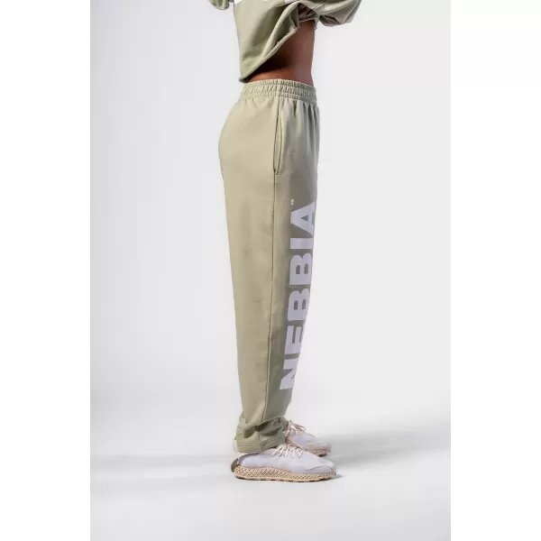  Pantaloni de trening largi largi BOYFRIEND STYLE 432 LIGHT VERDE Nebbia 