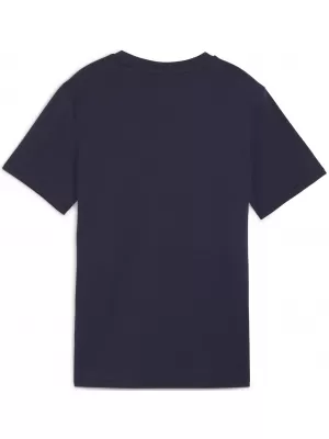 T -thirt PUMA TEAMGOAL CASUALS TEE JR 658616_06 PUMA NAVY/PUMA WHITE