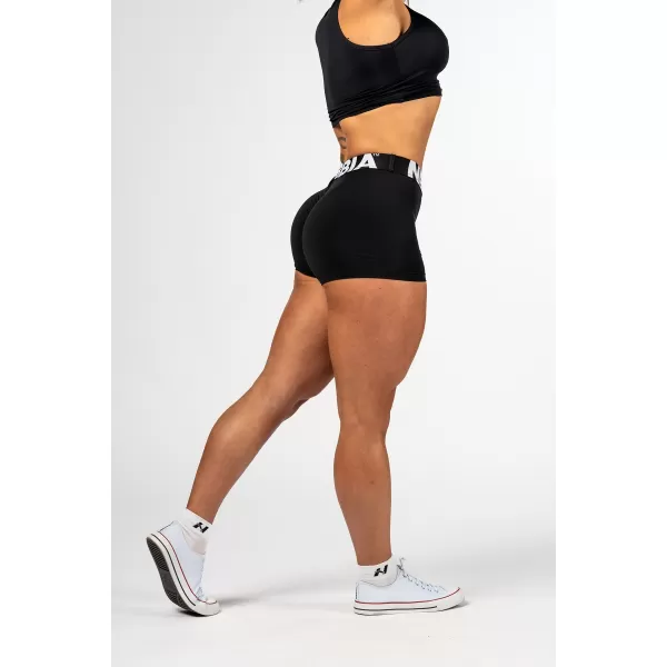  Pantaloni scurți fitness cu talie înaltă GLUTE PUMP 240 BLACK Nebbia 