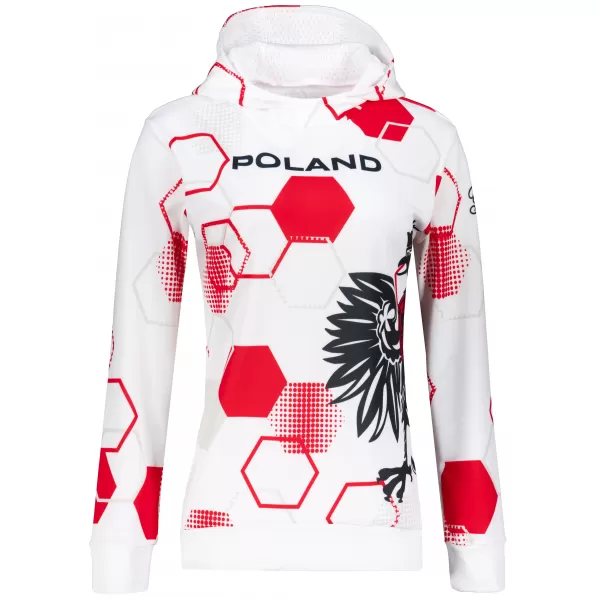  Premium cu hanorac funcțional pentru femei ALTISPORT VOJ/ALW036PL/MI01 HEXA-WH 
