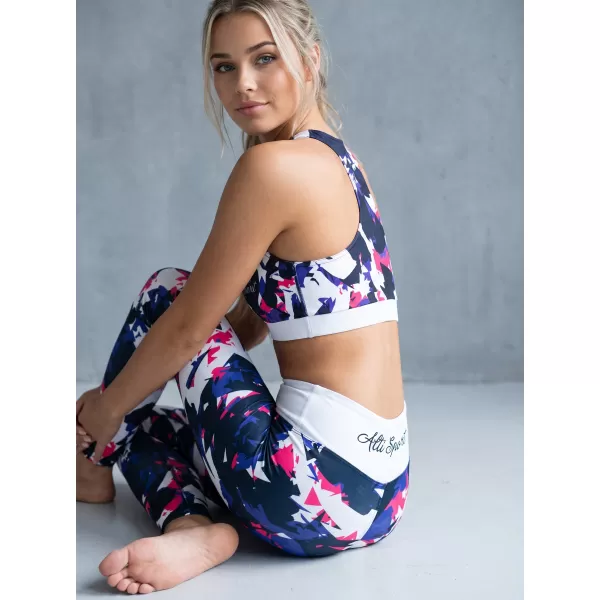  Premium de sutien sport funcțional pentru femei ALTISPORT VOJ/ALW110POD01 VIOLET -WHITE 